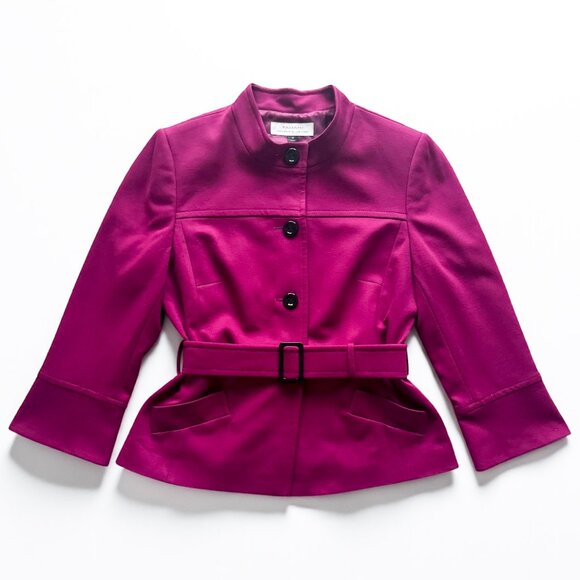 Tahari ASL Blazer Jacket Magenta Belted Women's Size 10 - Picture 1 of 4